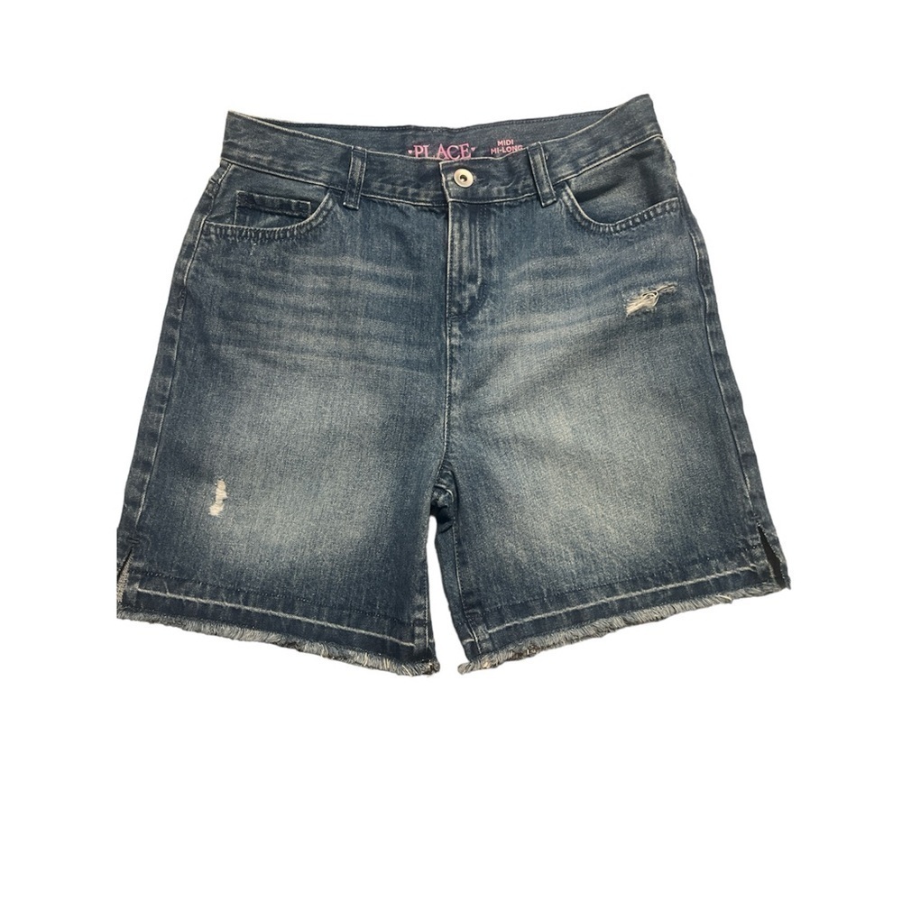 Children’s Place midi long denim shorts (16). NWOT